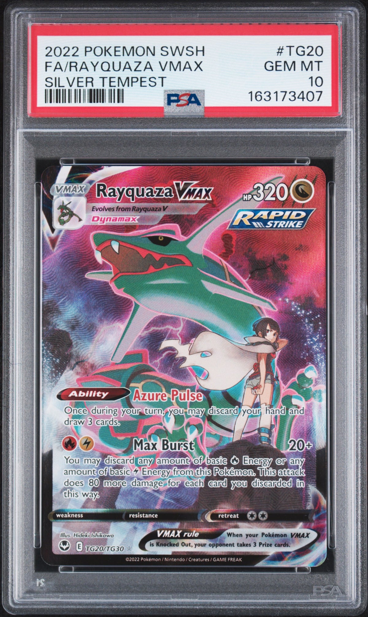 Rayquaza VMAX PSA 10 2022 Pokemon Swsh Silver Tempest #TG20