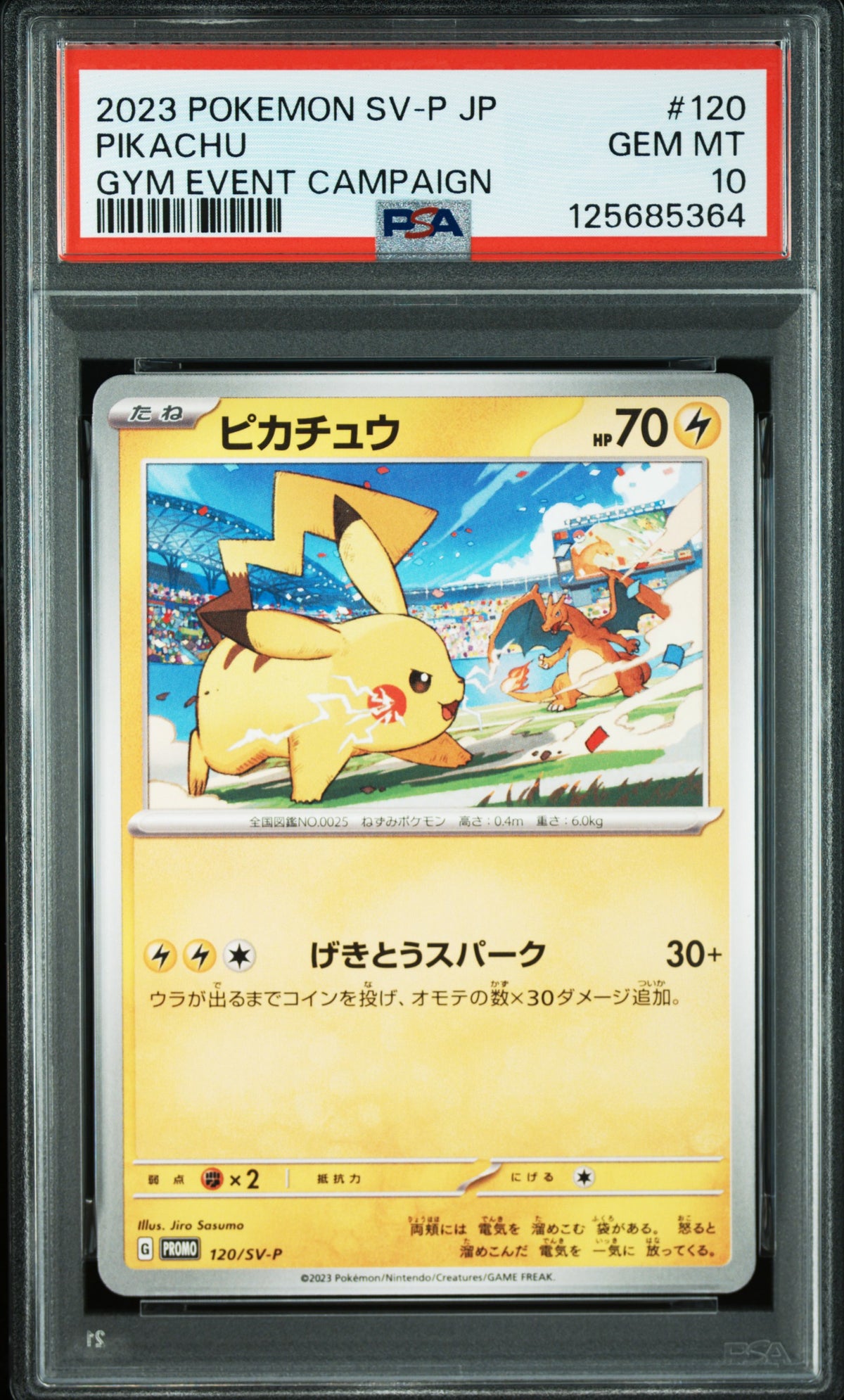 Pikachu Gym Event Campaign PSA 10 2023 Pokemon Japanese Sv Promo #120