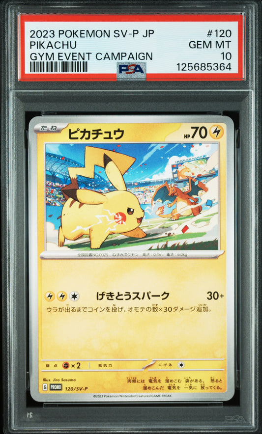 Pikachu Gym Event Campaign PSA 10 2023 Pokemon Japanese Sv Promo #120
