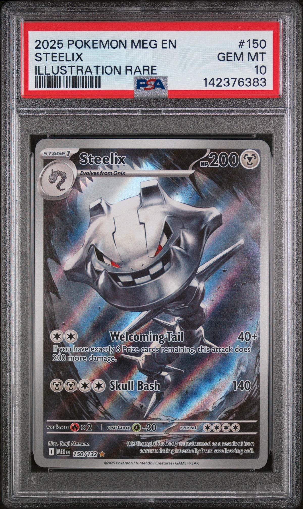 Steelix PSA 10 2025 Pokemon En Mega Evolution #150