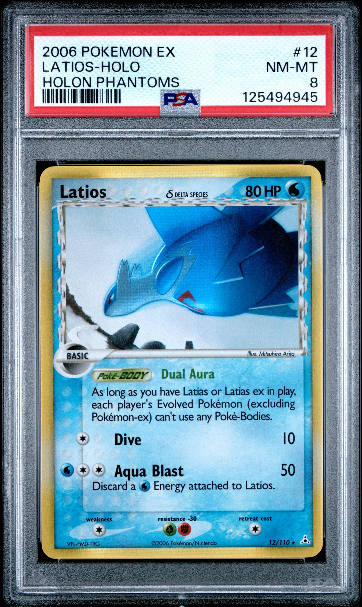 Latios Holo PSA 8 2006 Pokemon Ex Holon Phantoms #12