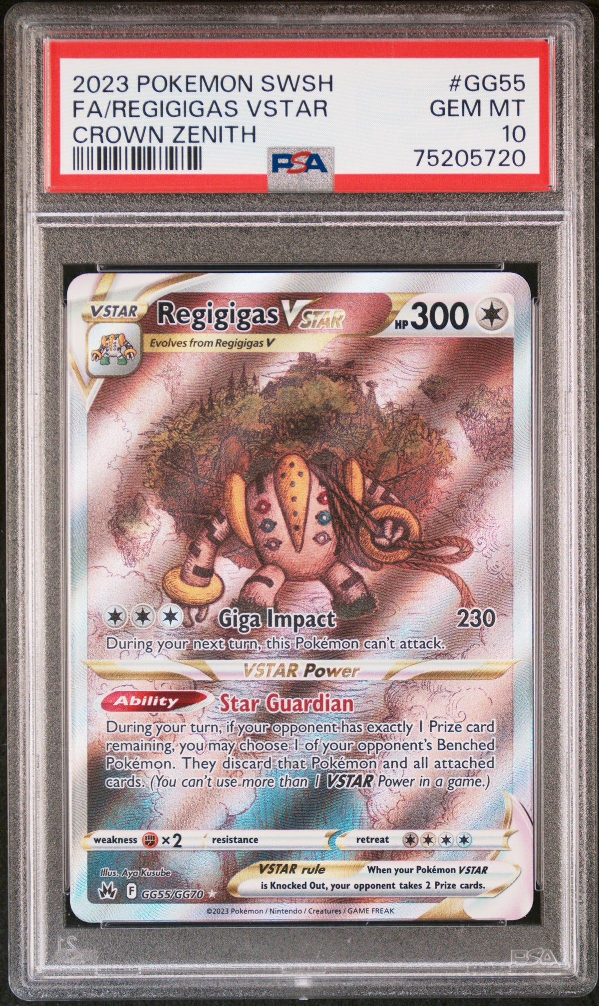 Regigigas VSTAR PSA 10 2023 Pokemon Swsh Crown Zenith #GG55