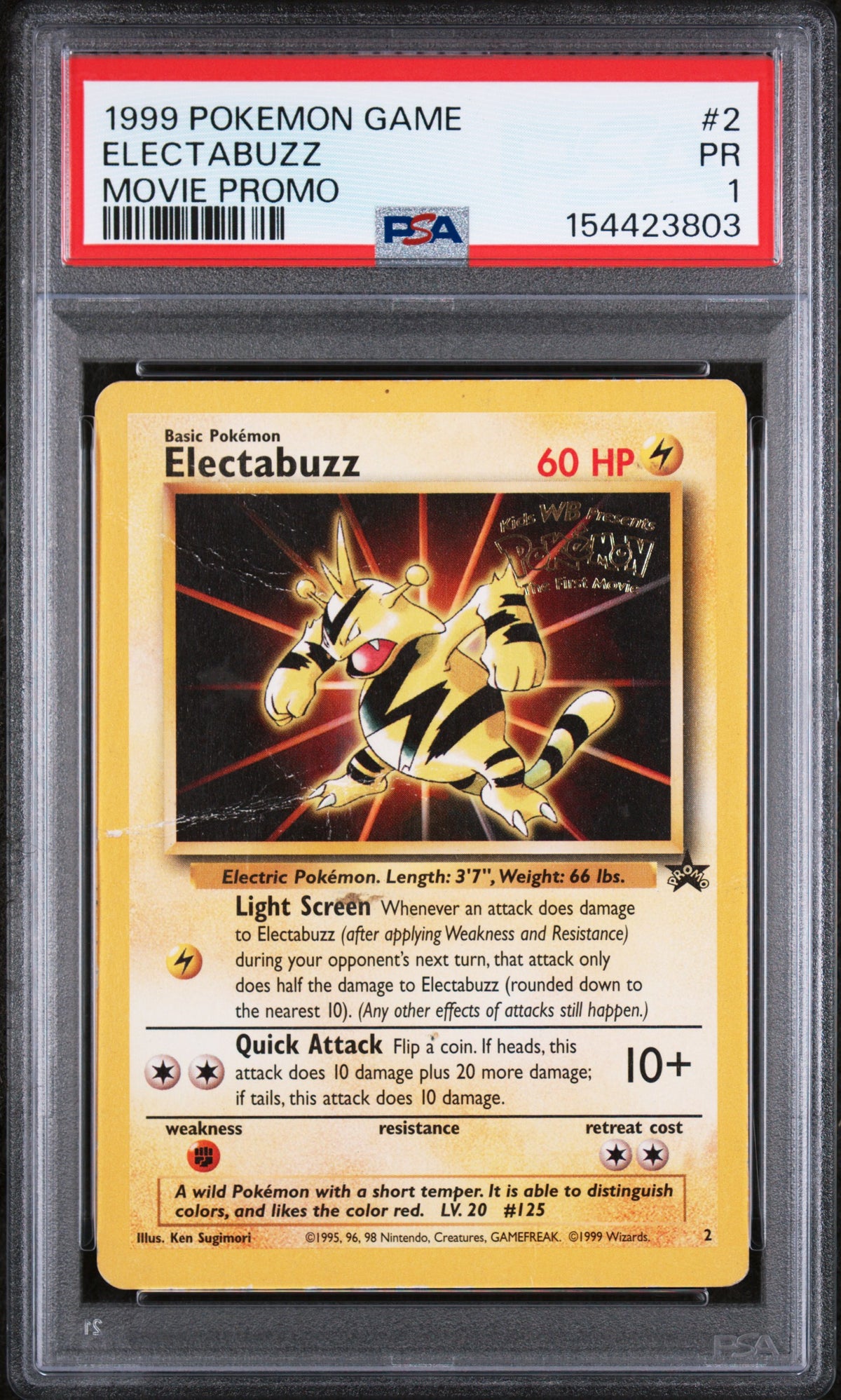 Electabuzz Movie Promo PSA 1 1999 Pokemon Game Movie #2