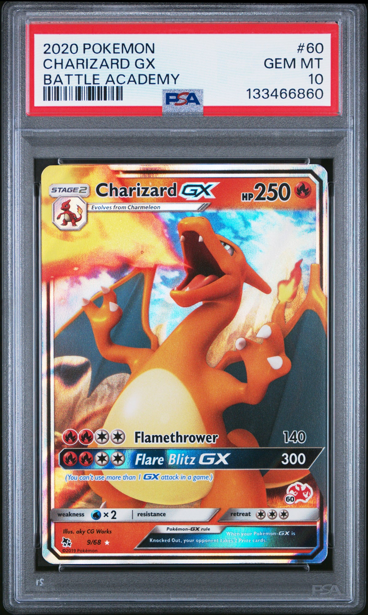 Charizard GX Battle Academy PSA 10 2020 Pokemon Battle Academy #60
