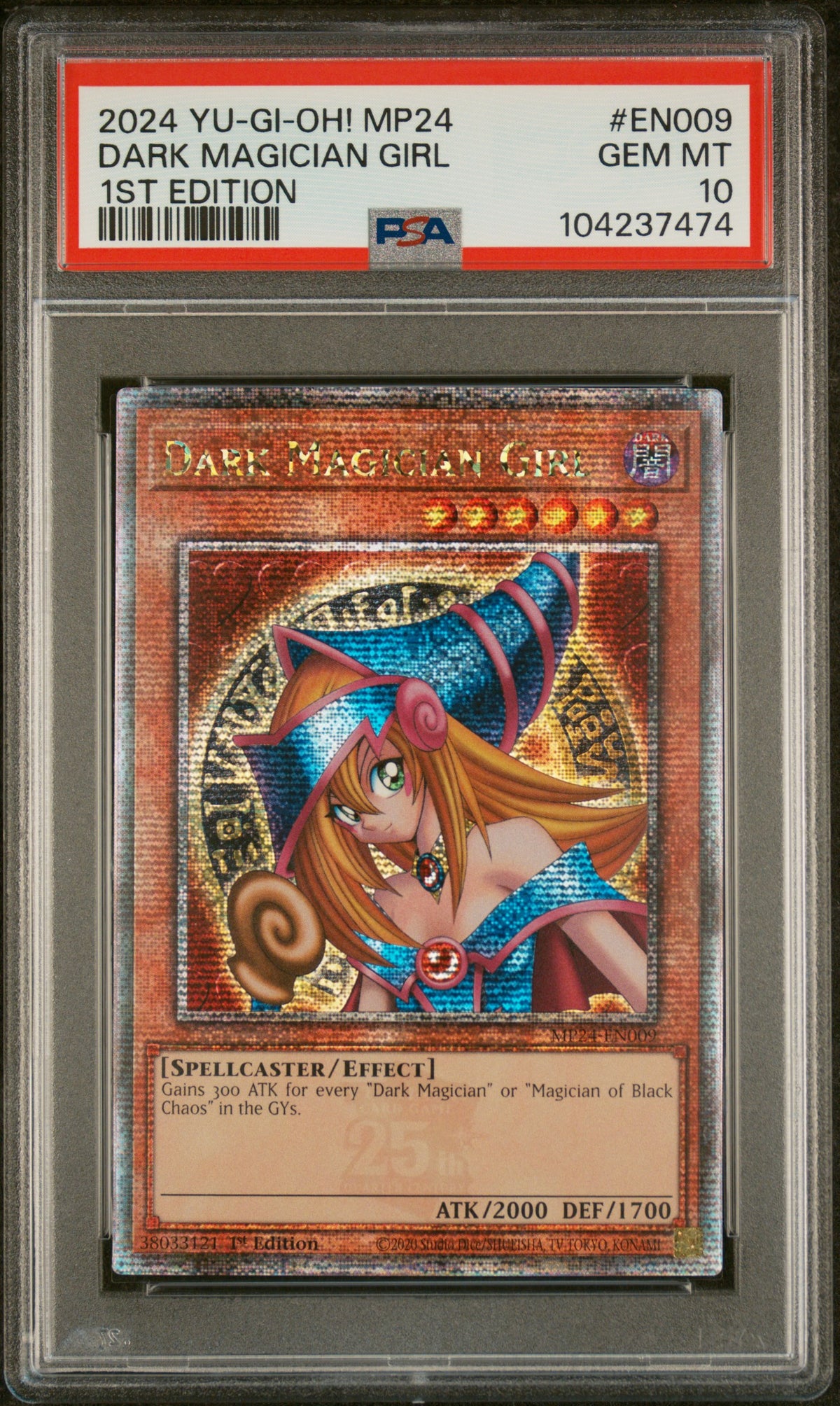Dark Magician Girl 1st Ed PSA 10 Yu-Gi-Oh! Mp24 25th Ann Dueling Mirrors #EN009