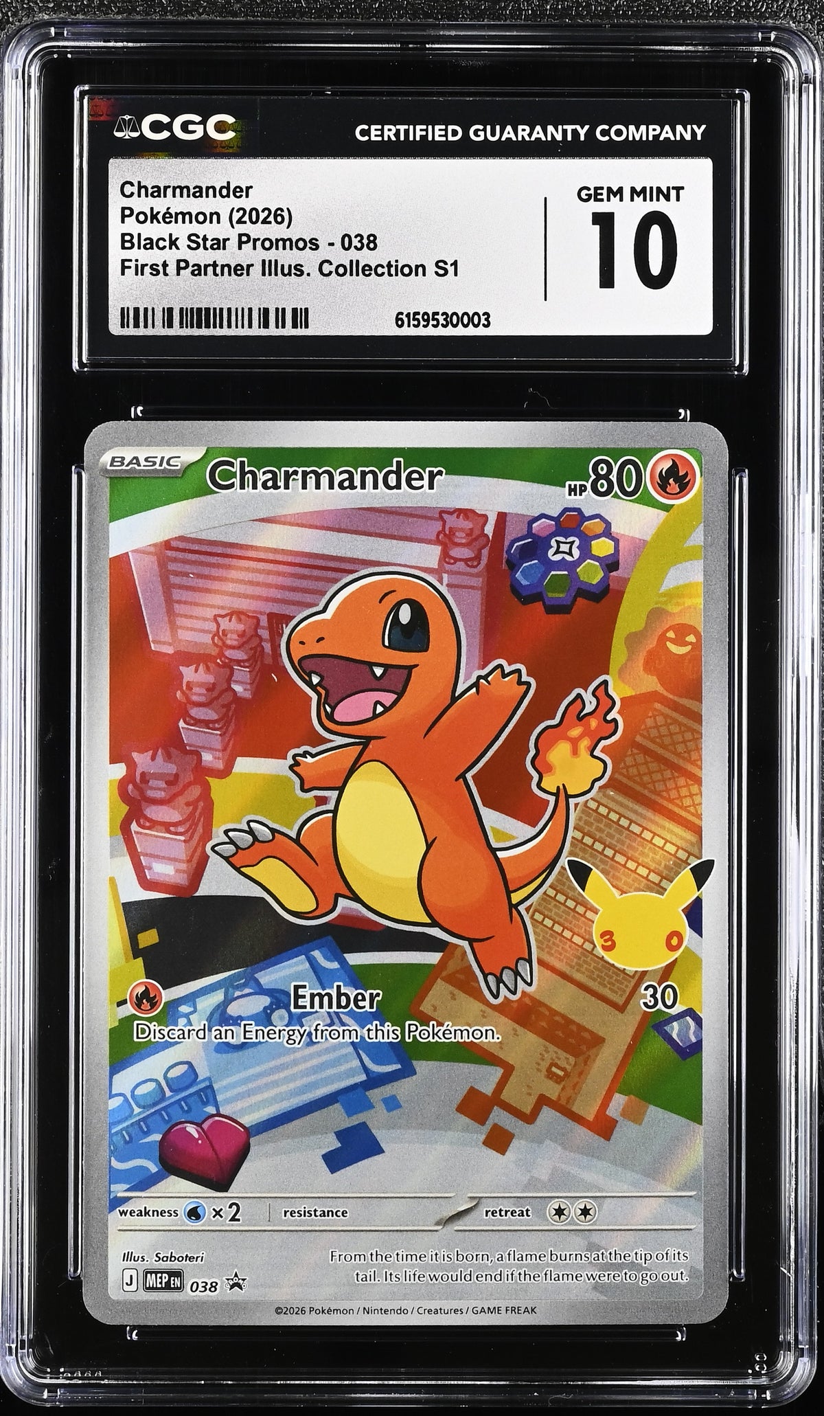 Charmander CGC 10 2026 Black Star Promos #038