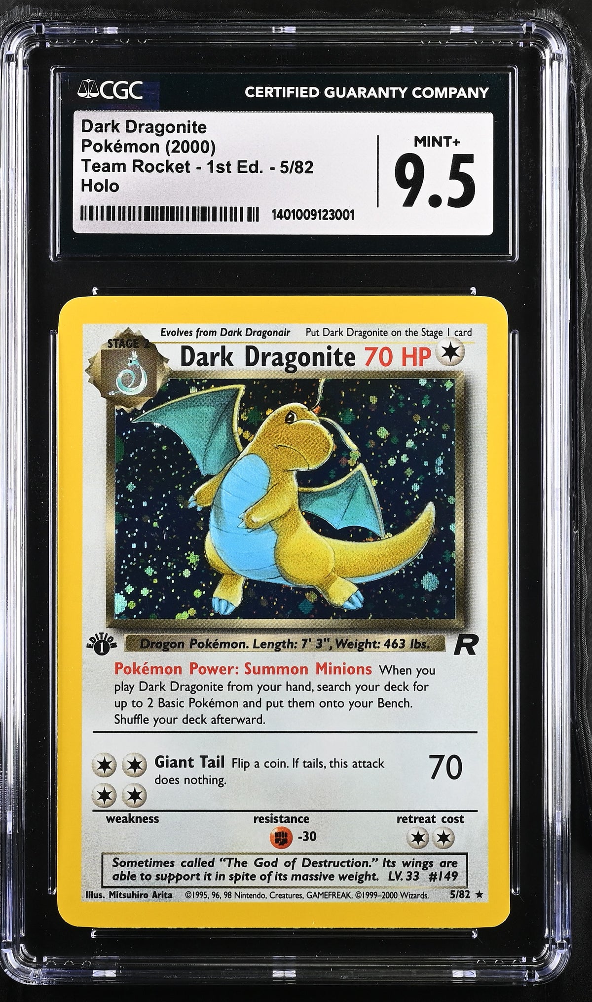 Dark Dragonite CGC 9.5 2000 Team Rocket 1st Ed #5/82