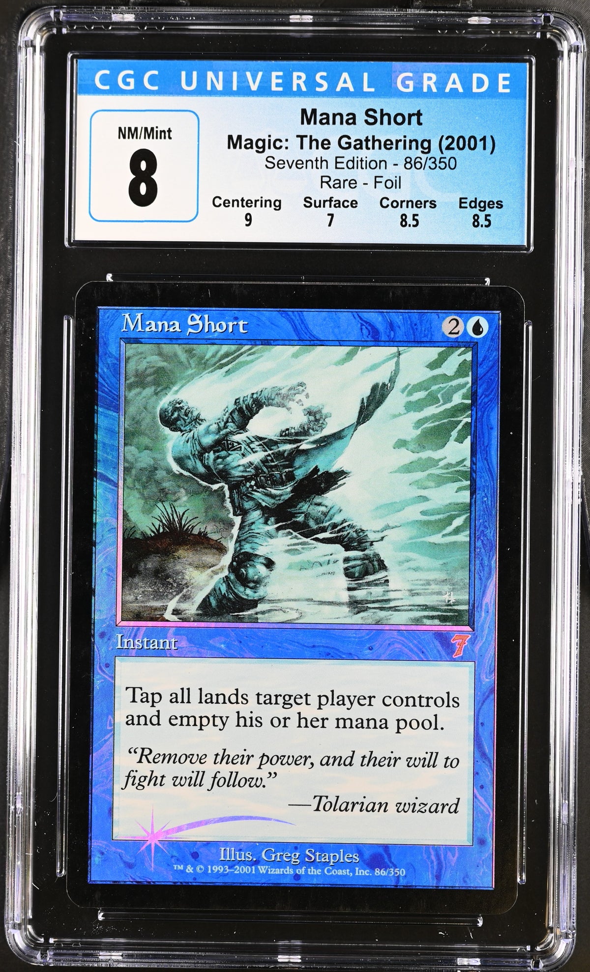 Mana Short CGC 8 2001 Seventh Edition #86/350