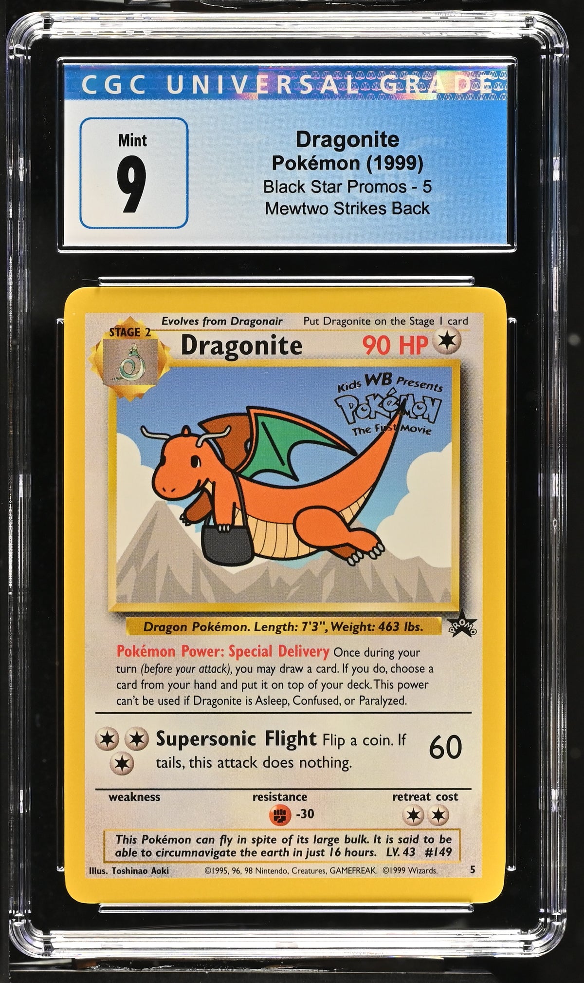 Dragonite CGC 9 1999 Black Star Promos #5