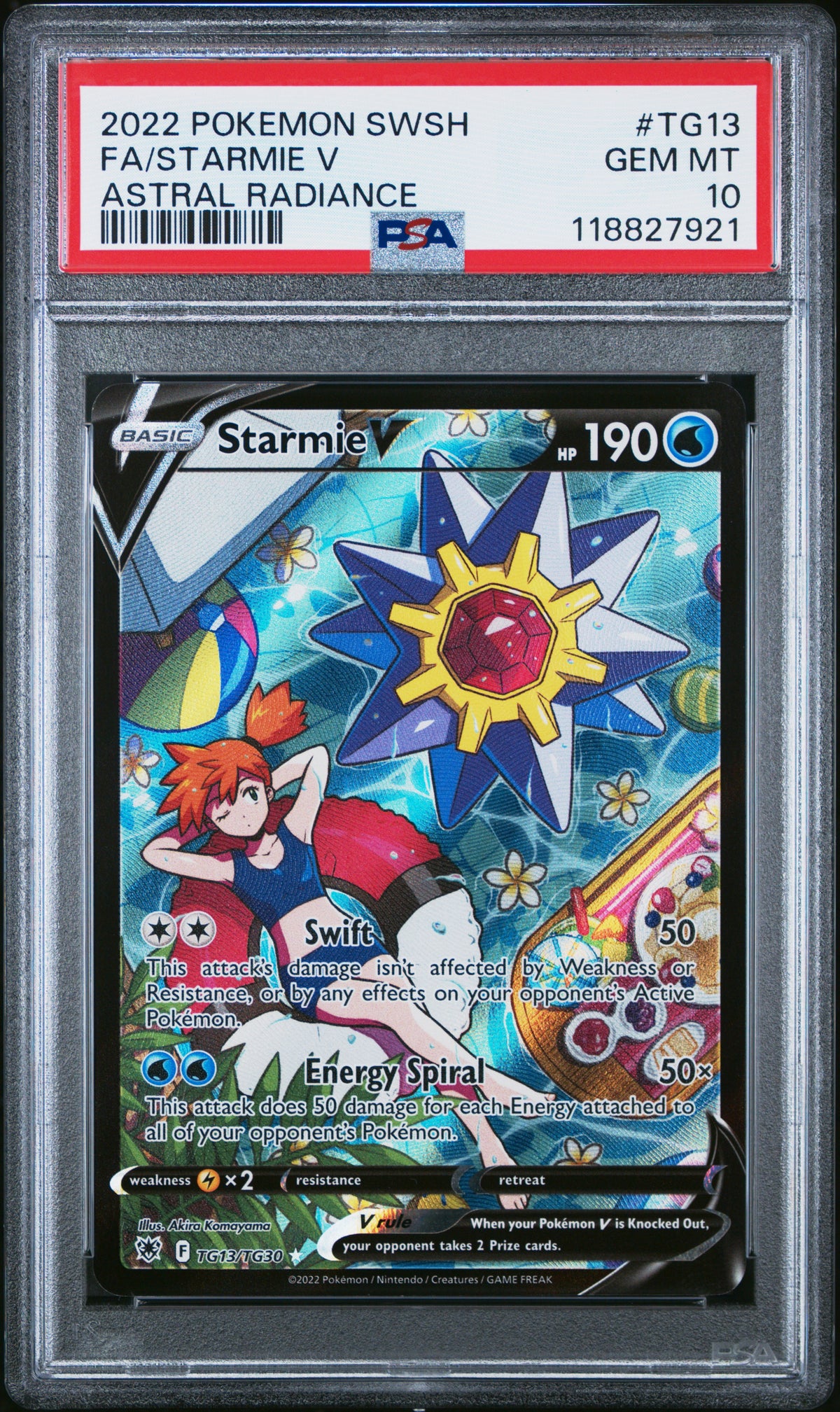 Starmie V PSA 10 2022 Pokemon Sword & Shield Astral Radiance #TG13