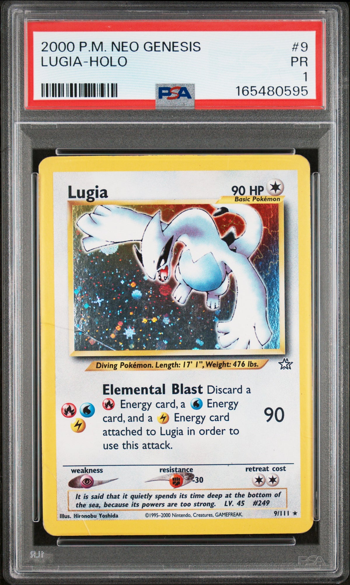 Lugia Holo PSA 1 2000 Pokemon Neo Genesis #9