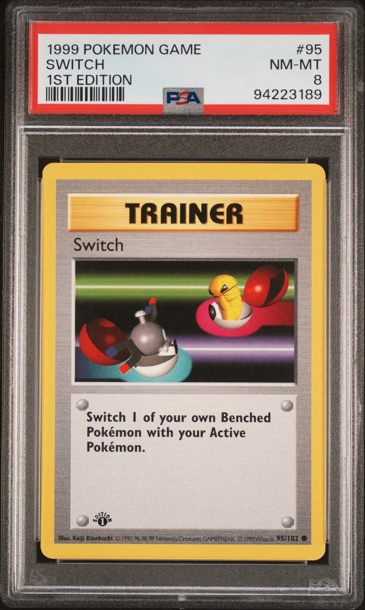 Switch 1st Edition PSA 8 1999 Pokemon Base Set Shadowless #95
