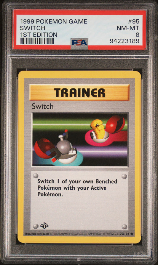 Switch 1st Edition PSA 8 1999 Pokemon Base Set Shadowless #95