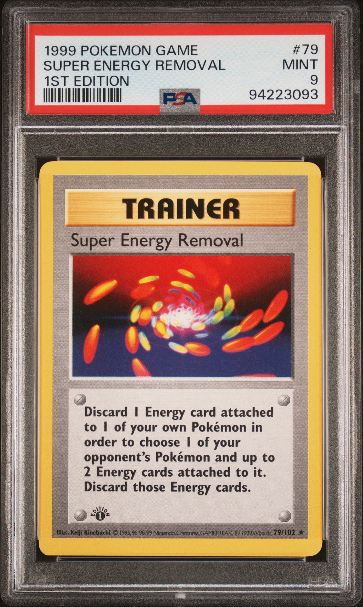 Super Energy Removal 1st Edition PSA 9 1999 Pokemon Base Set Shadowless #79