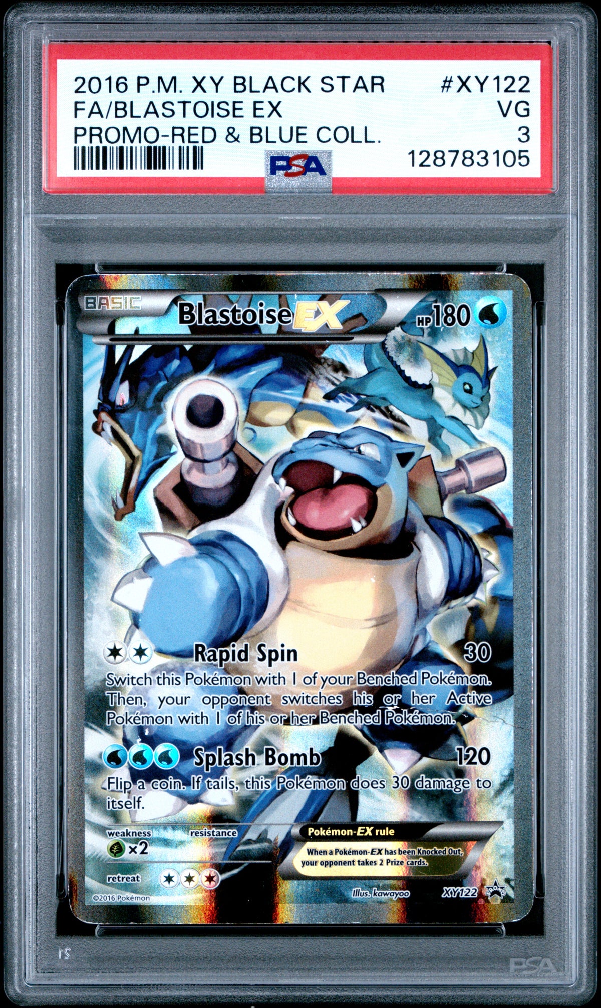 Blastoise EX PSA 3 2016 Pokemon XY Black Star Promo #XY122