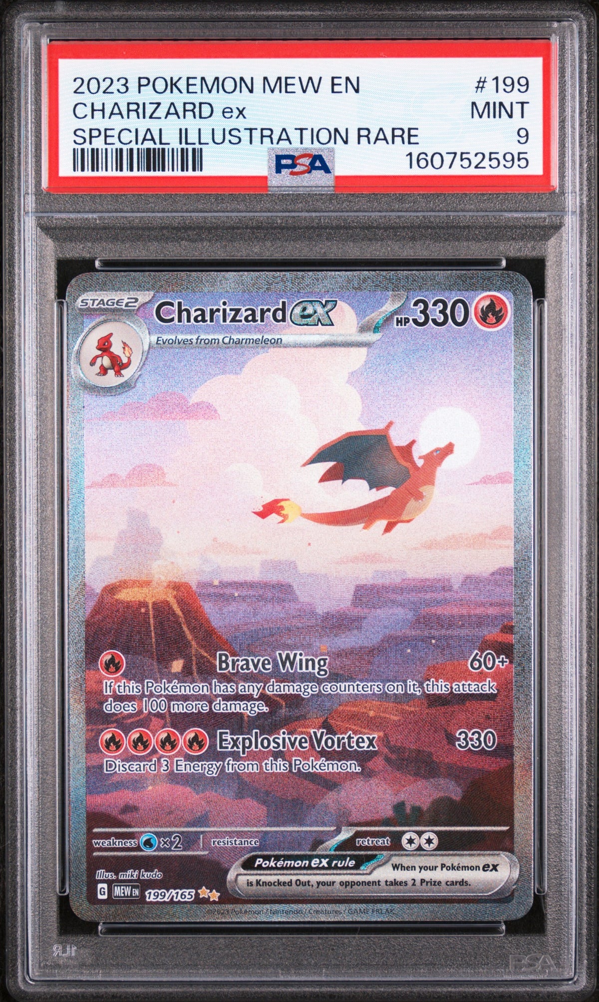 Charizard ex PSA 9 2023 Pokemon Mew En 151 #199