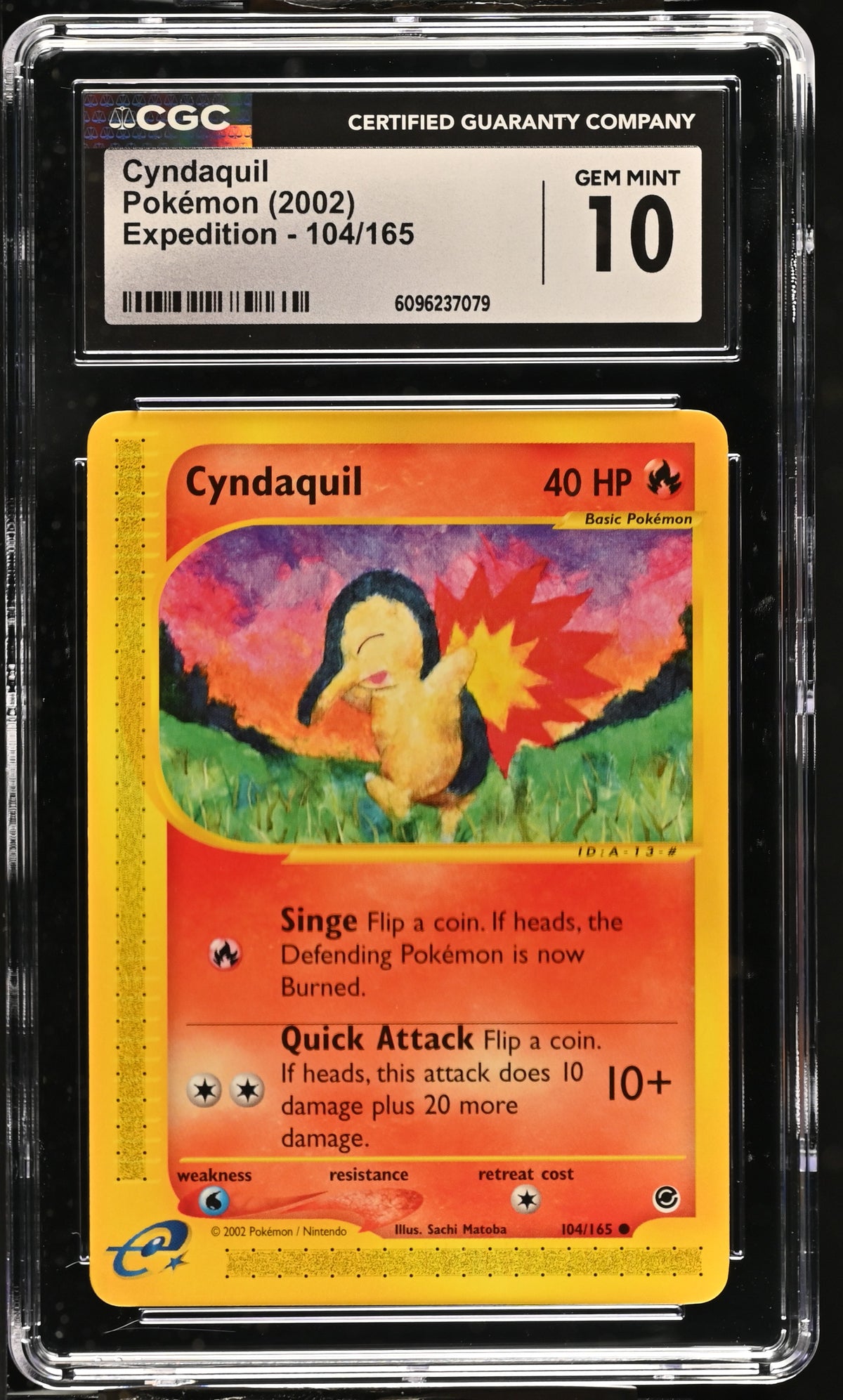 Cyndaquil CGC 10 2002 Expedition #104/165
