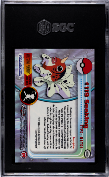 Seaking SGC 10 2000 Topps Chrome Pokemon #119 POP 1