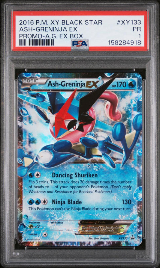 Ash Greninja EX PSA 1 2016 Pokemon Xy Black Star Promo #XY133