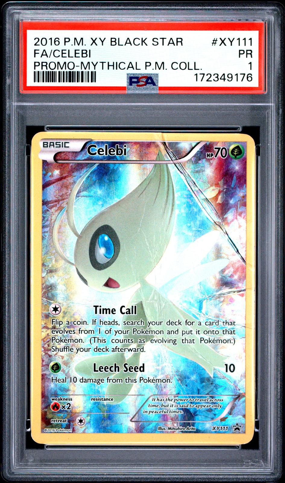 Celebi PSA 1 2016 Pokemon Xy Black Star Promo #XY111 POP 6