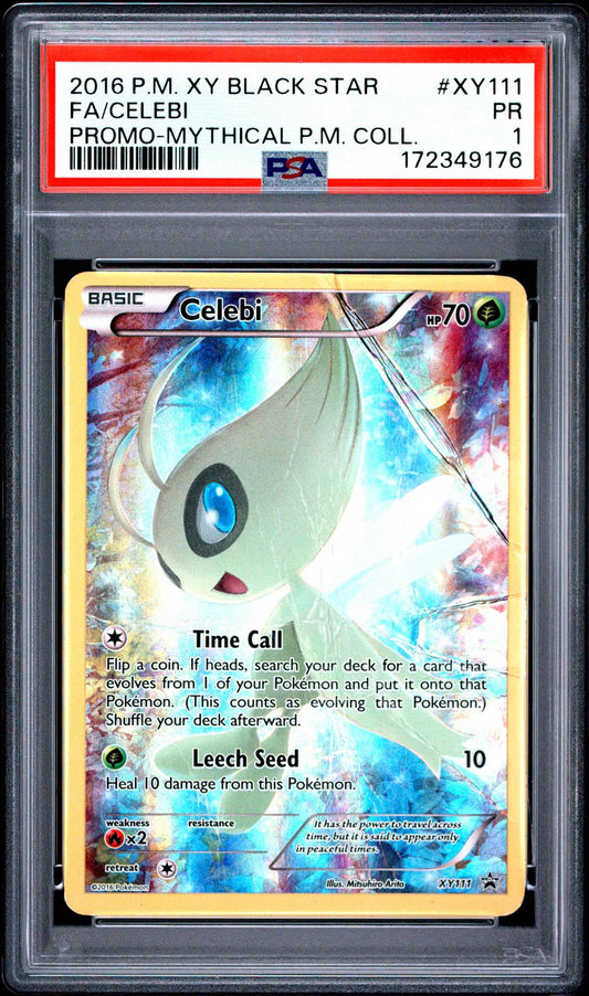 Celebi PSA 1 2016 Pokemon Xy Black Star Promo #XY111 POP 6