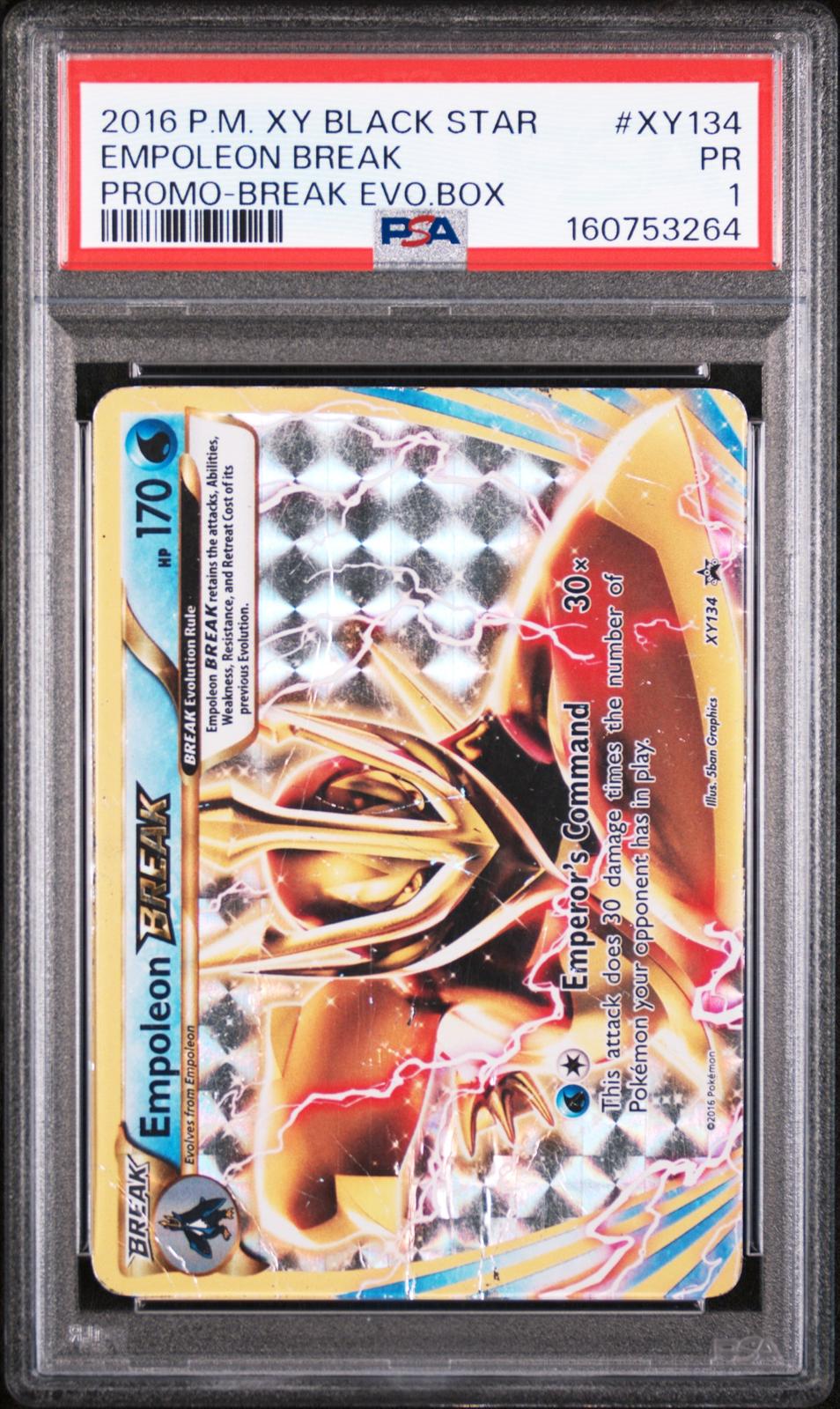 Empoleon BREAK PSA 1 2016 Pokemon Xy Black Star Promo #XY134 POP 1