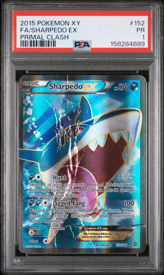 Sharpedo EX PSA 1 2015 Pokemon Xy Primal Clash #152 POP 7