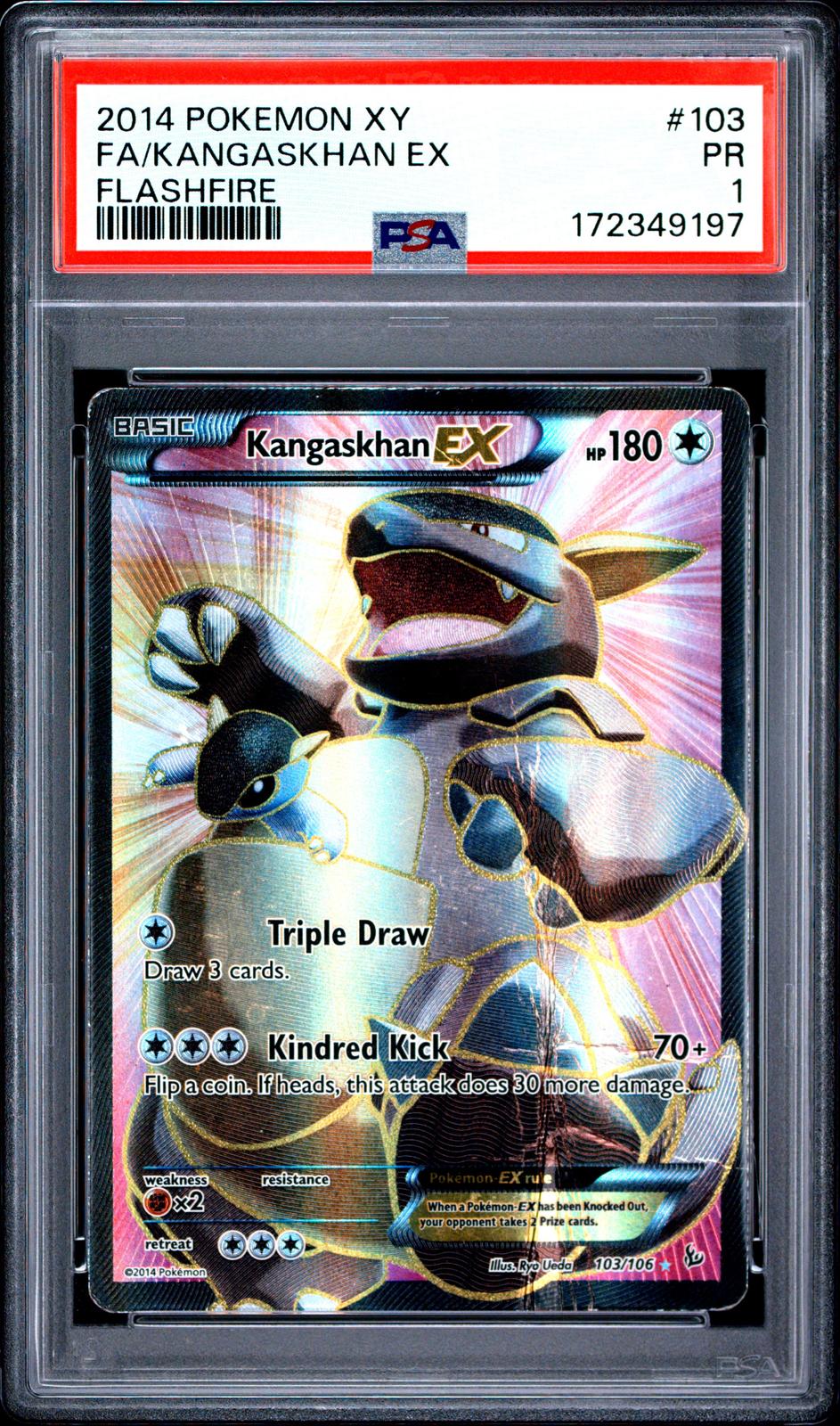 Kangaskhan EX PSA 1 2014 Pokemon Xy Flashfire #103 POP 9