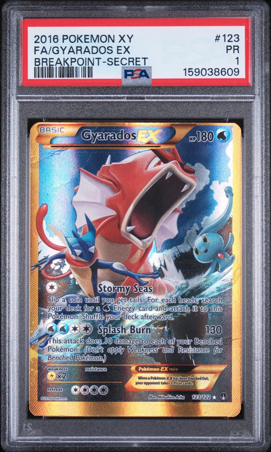 Gyarados EX Secret PSA 1 2016 Pokemon Xy Breakpoint #123