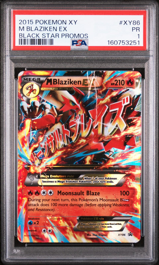 M Blaziken EX PSA 1 2015 Pokemon Xy Black Star Promos #XY86 LOW POP