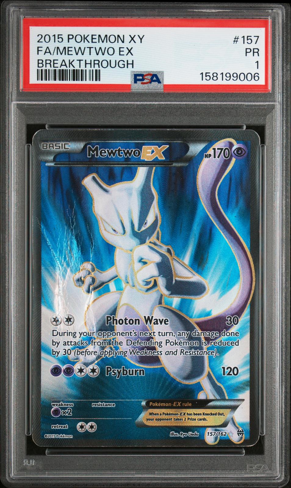 Mewtwo EX PSA 1 2015 Pokemon Xy Breakthrough #157 LOW POP