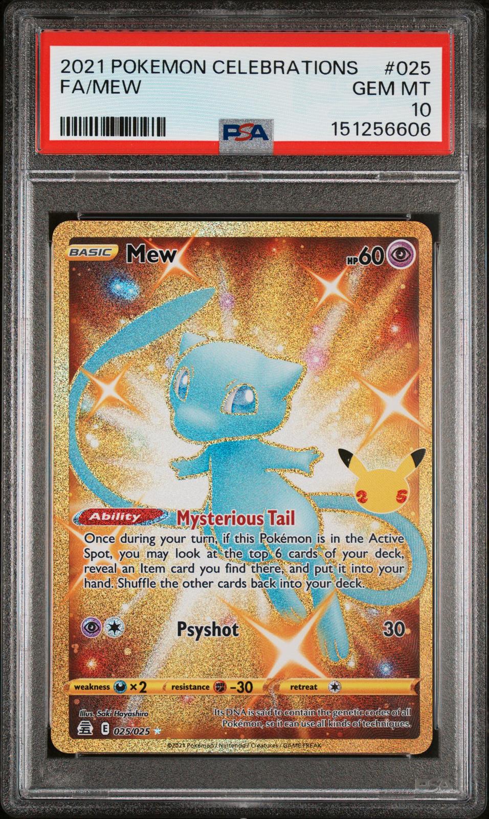 Fa Mew PSA 10 2021 Pokemon Celebrations #025