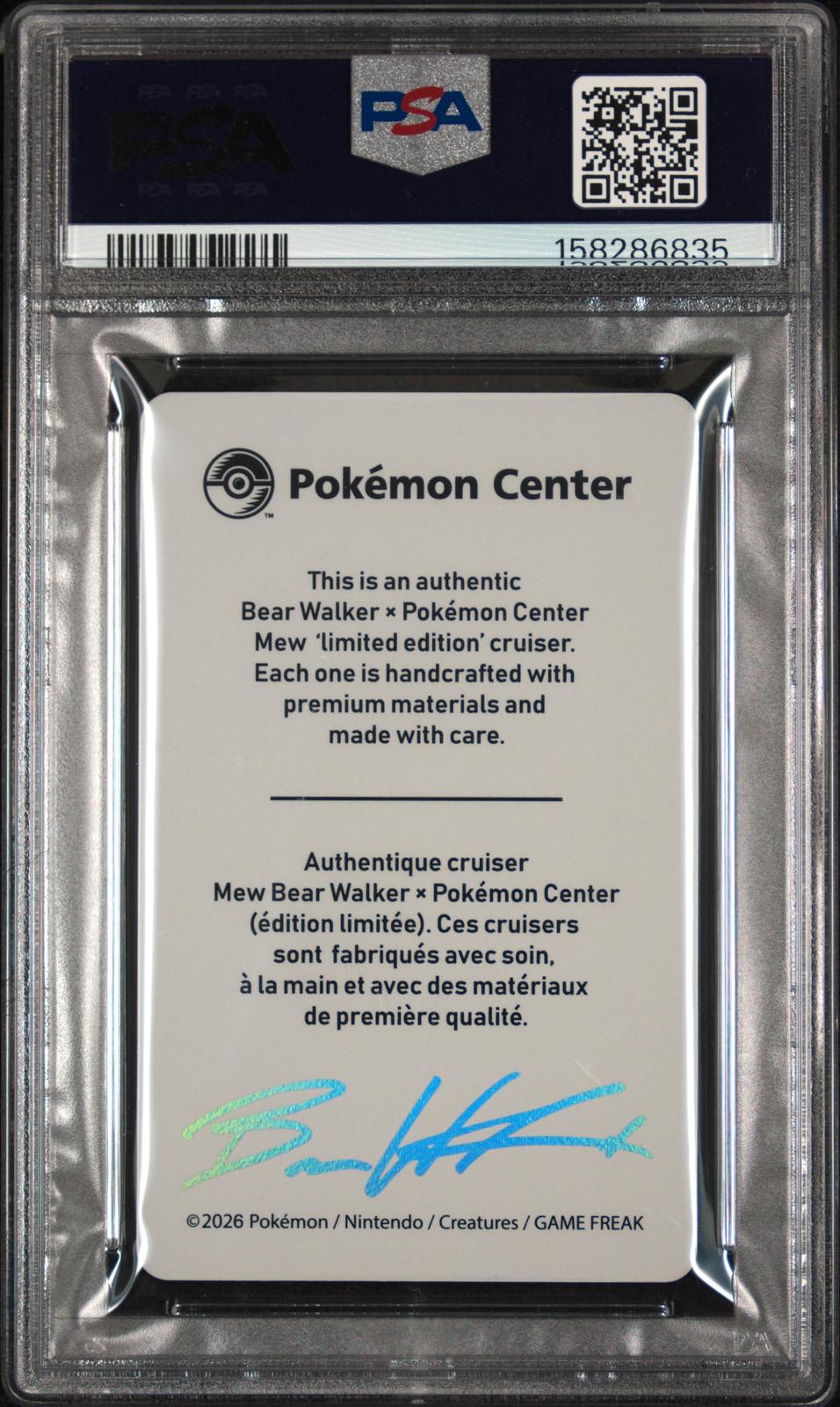 Mew PSA 9 2026 Pokemon Center X Bear Walker Collection Cards #0609 POP 9