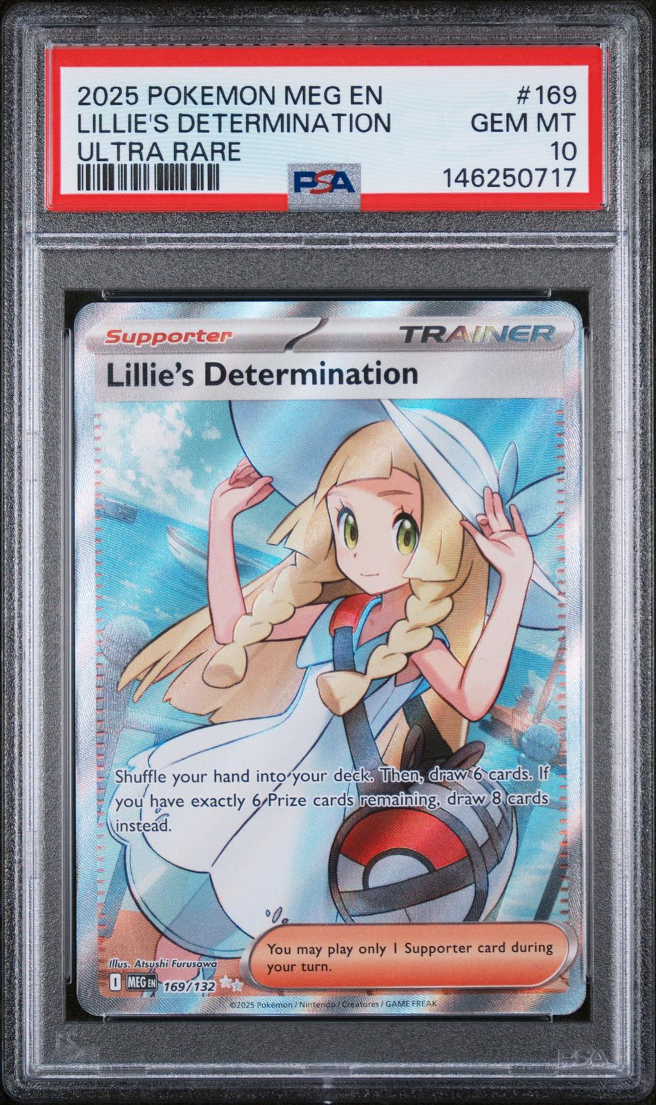 Lillie's Determination PSA 10 2025 Pokemon En Mega Evolution #169