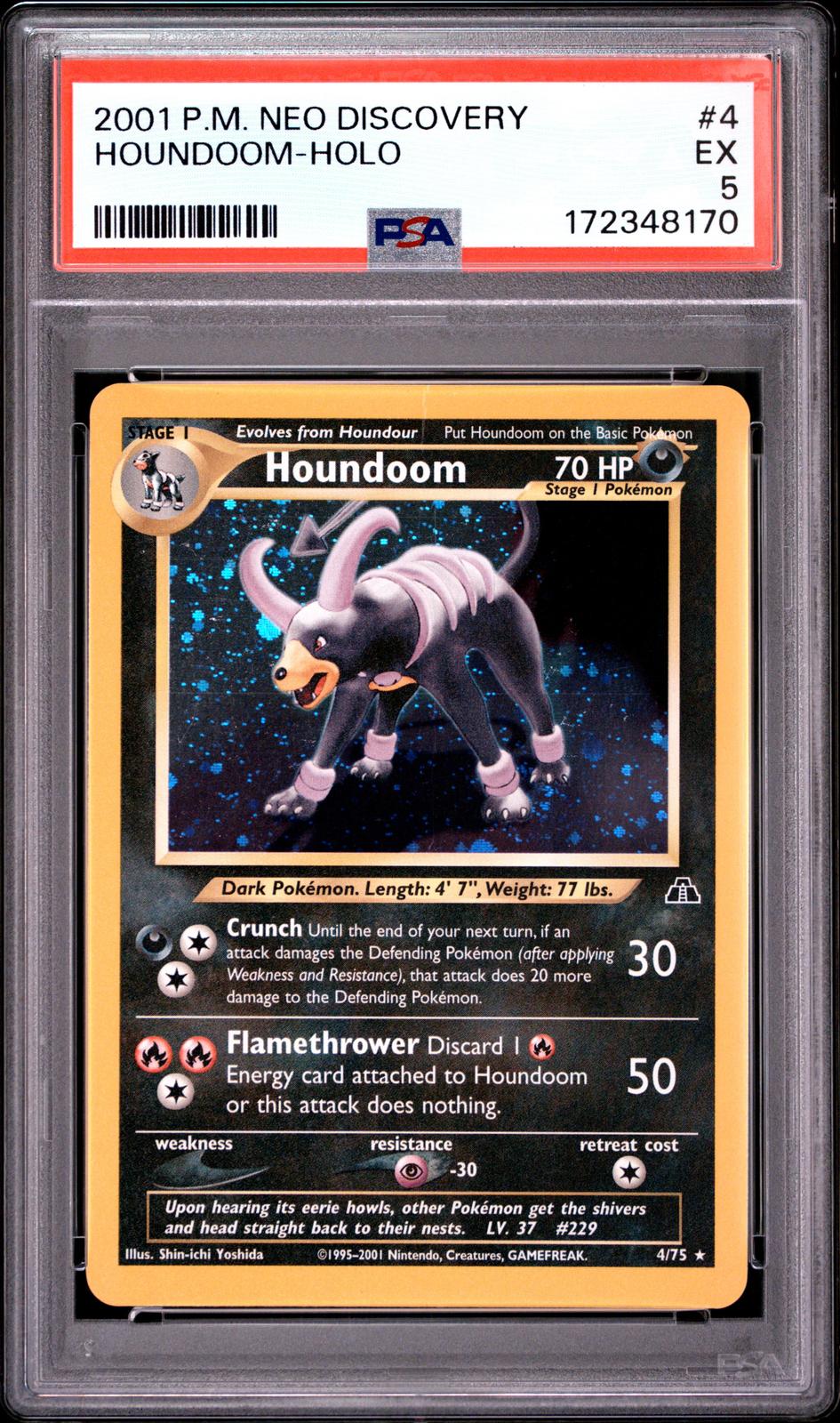 Houndoom Holo PSA 5 2001 Pokemon Neo Discovery #4