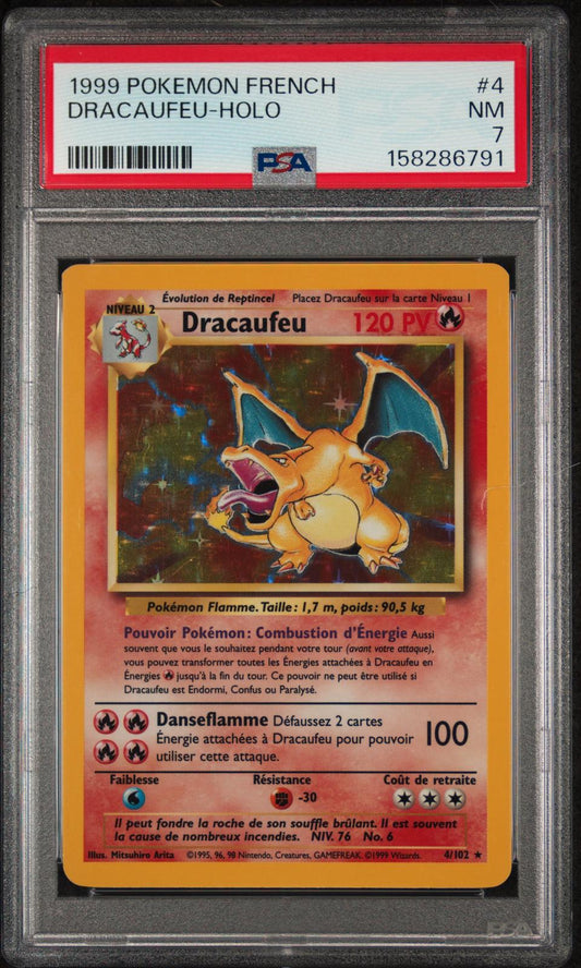Dracaufeu Holo PSA 7 1999 Pokemon French #4 - French Charizard