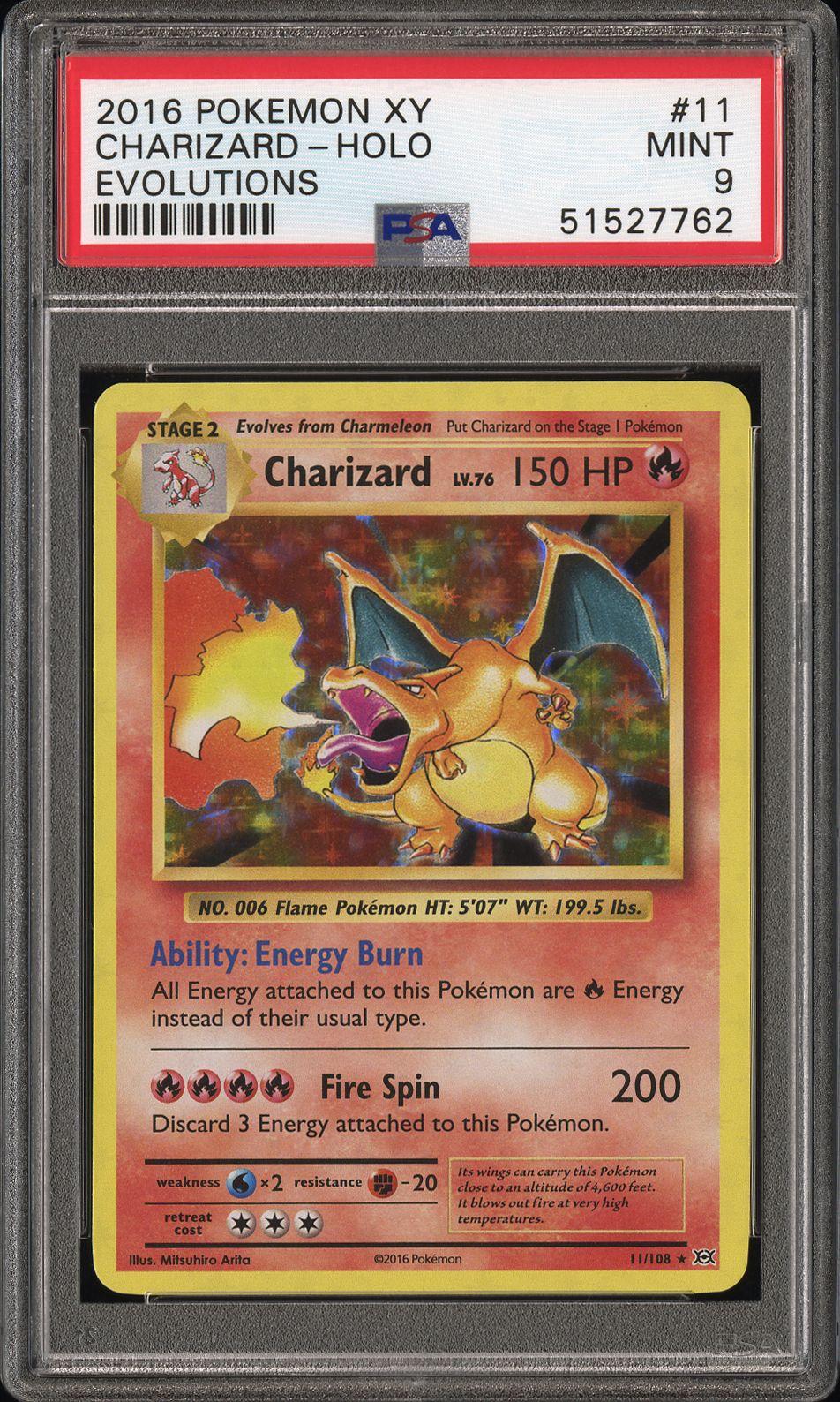 Charizard Holo PSA 9 2016 Pokemon XY Evolutions #11