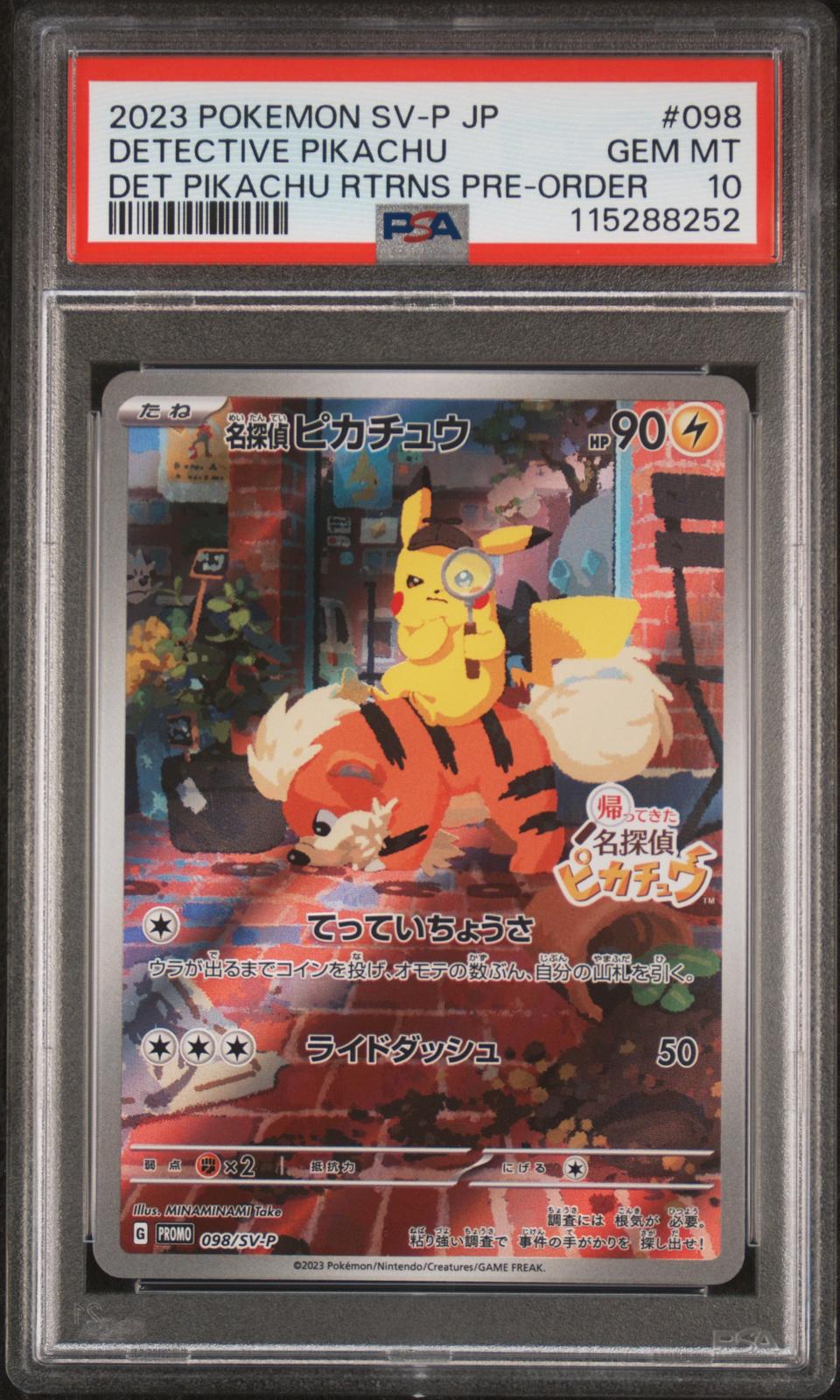 Detective Pikachu PSA 10 2023 Pokemon Japanese Sv Promo #098