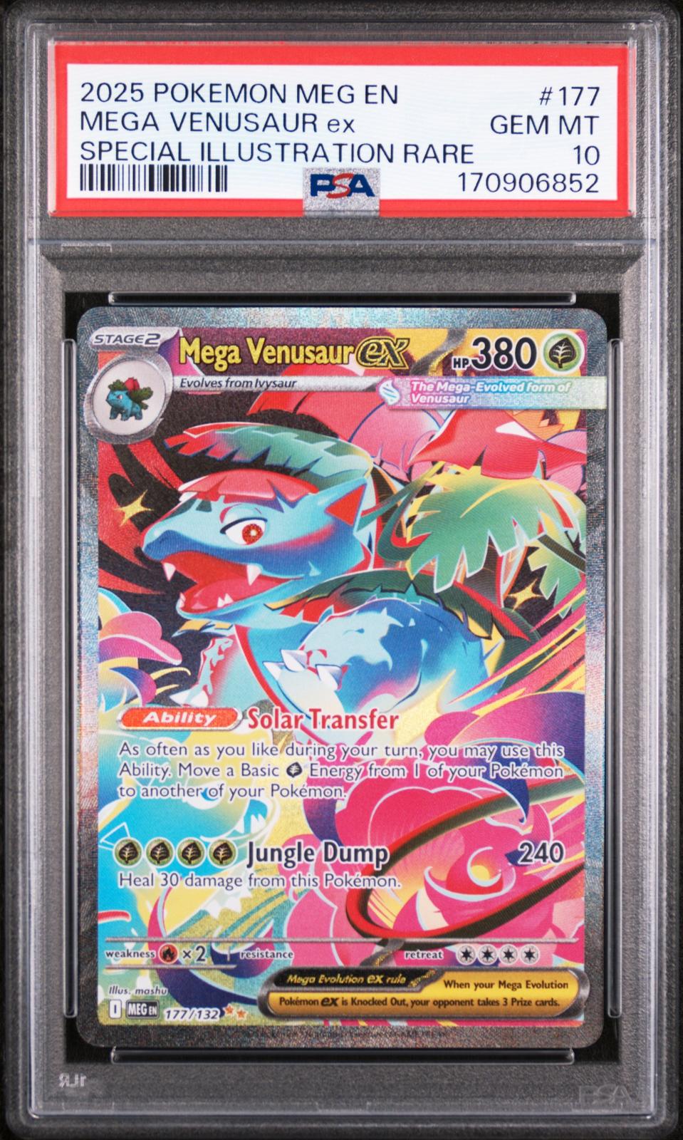 Mega Venusaur ex PSA 10 2025 Pokemon En Mega Evolution #177