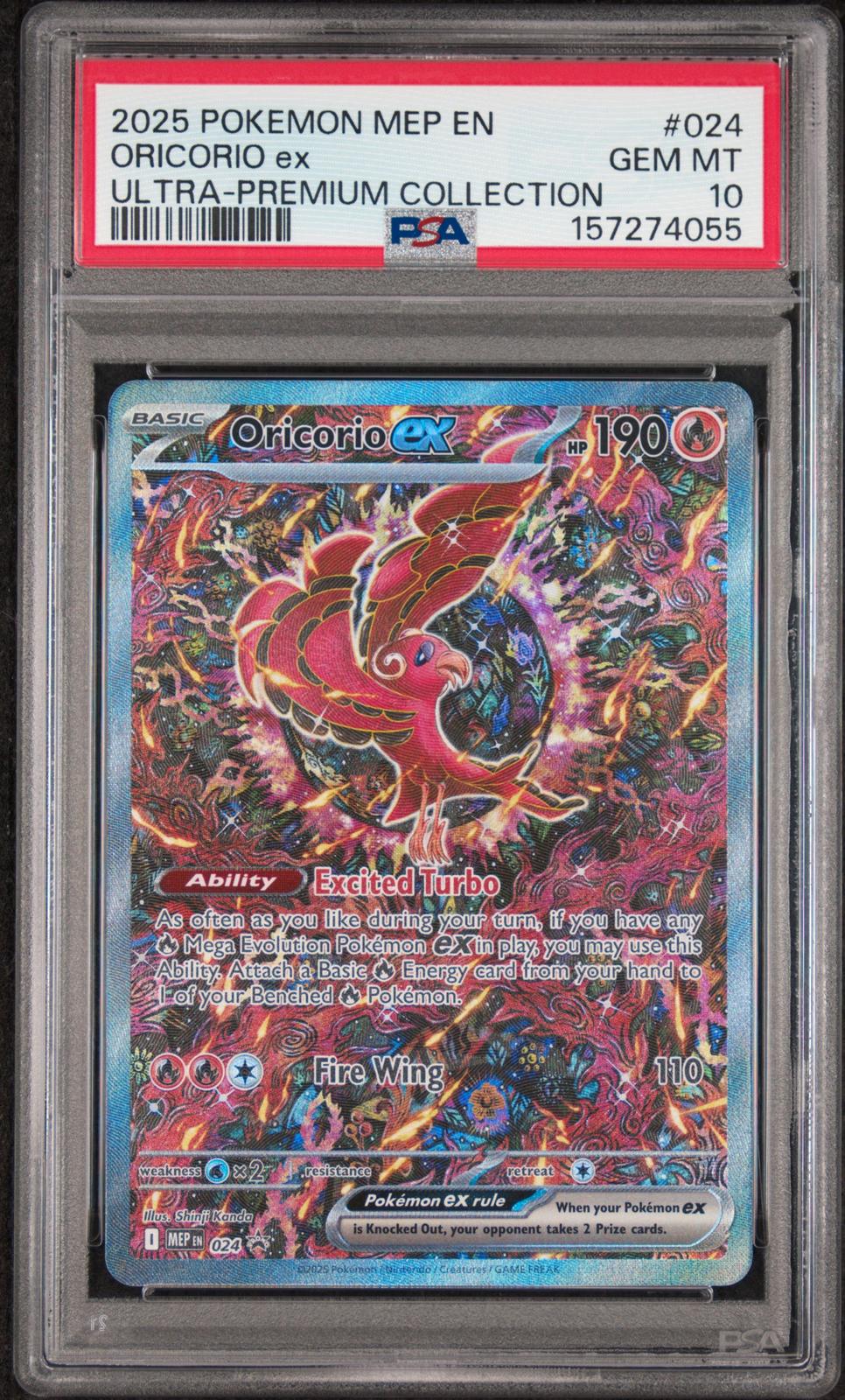 Oricorio ex PSA 10 2025 Pokemon Mep En Black Star Promo #024