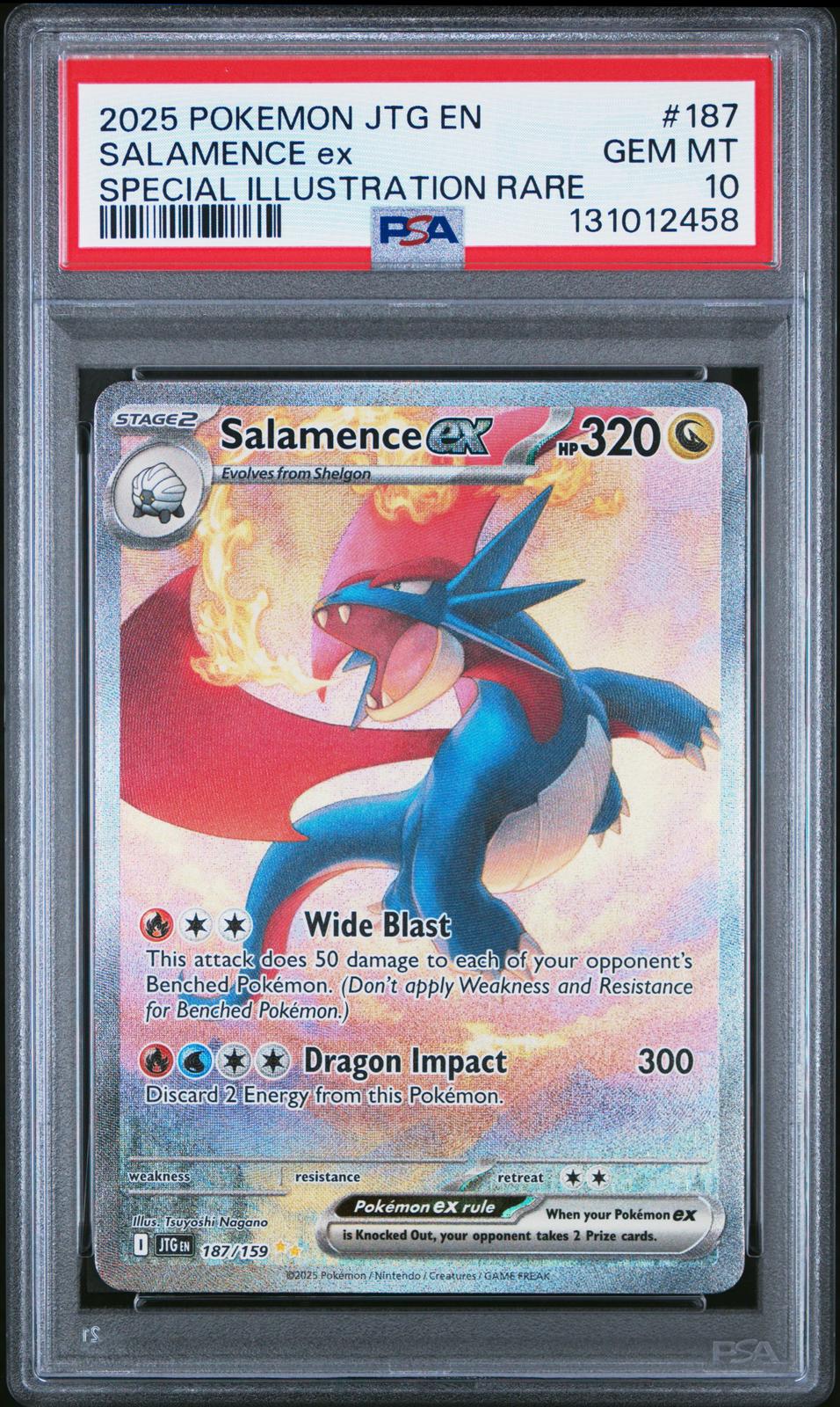 Salamence ex PSA 10 2025 Pokemon En Journey Together #187