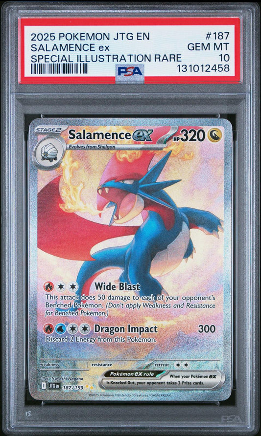 Salamence ex PSA 10 2025 Pokemon En Journey Together #187