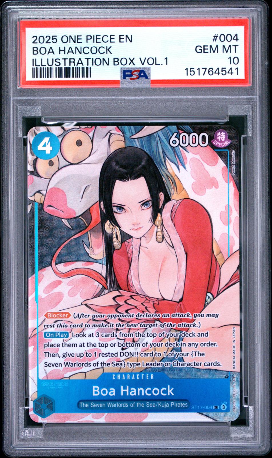 Boa Hancock Illustration Box Vol.1 PSA 10 2025 One Piece Promos #004