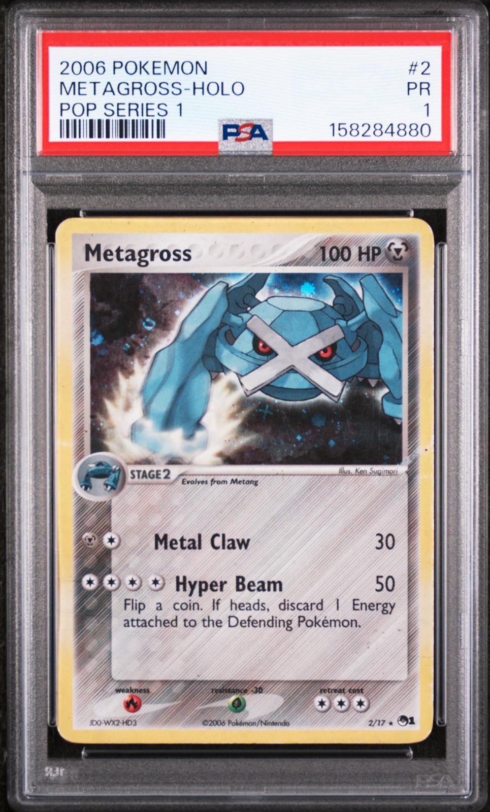 Metagross Holo PSA 1 2006 Pokemon Pop Series 1 #2 - POP 9