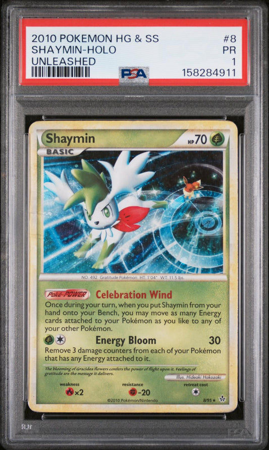Shaymin Holo PSA 1 2010 Heartgold & Soulsilver Unleashed #8 - POP 1