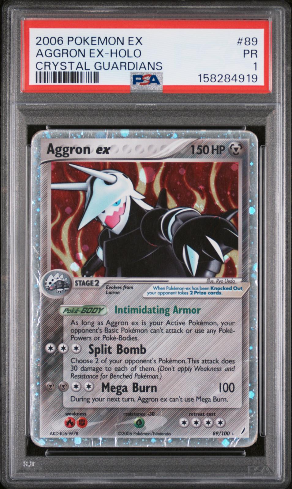 Aggron ex Holo PSA 1 2006 Pokemon EX Crystal Guardians #89 - LOW POP