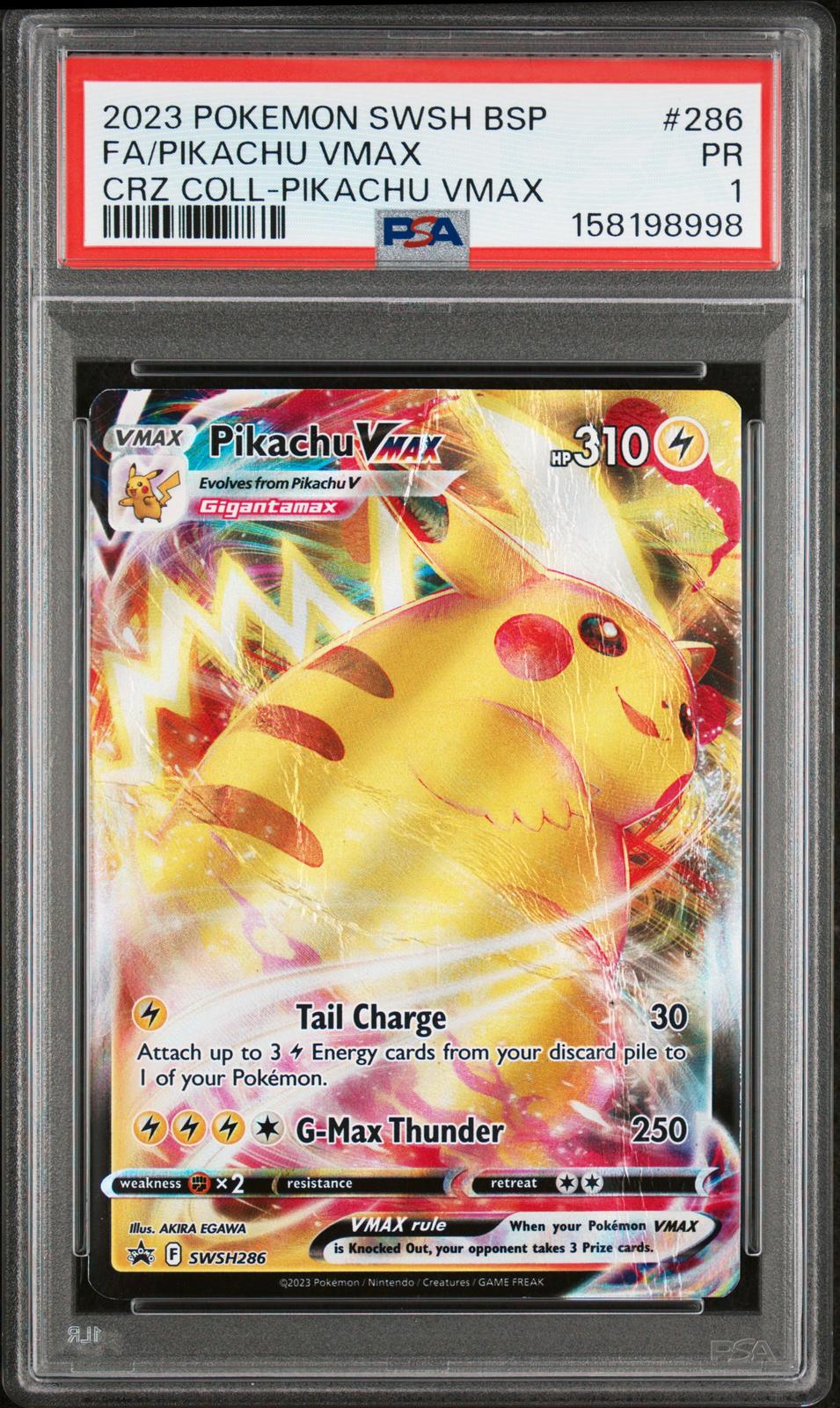 Pikachu VMAX PSA 1 2023 Pokemon Swsh Black Star Promo #286 - POP 4