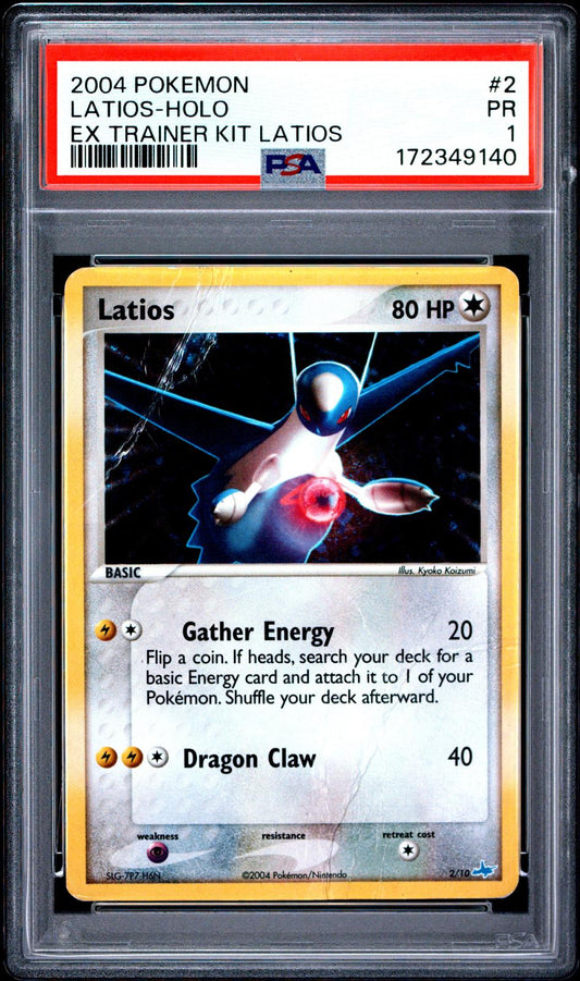 Latios Holo PSA 1 2004 Pokemon EX Trainer Kit Latios #2 - POP 24