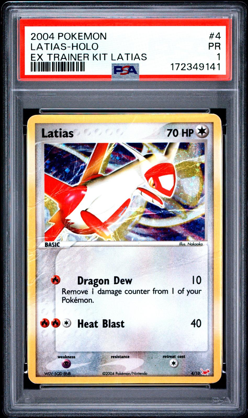 Latias Holo PSA 1 2004 Pokemon EX Trainer Kit Latias #4 - POP 30