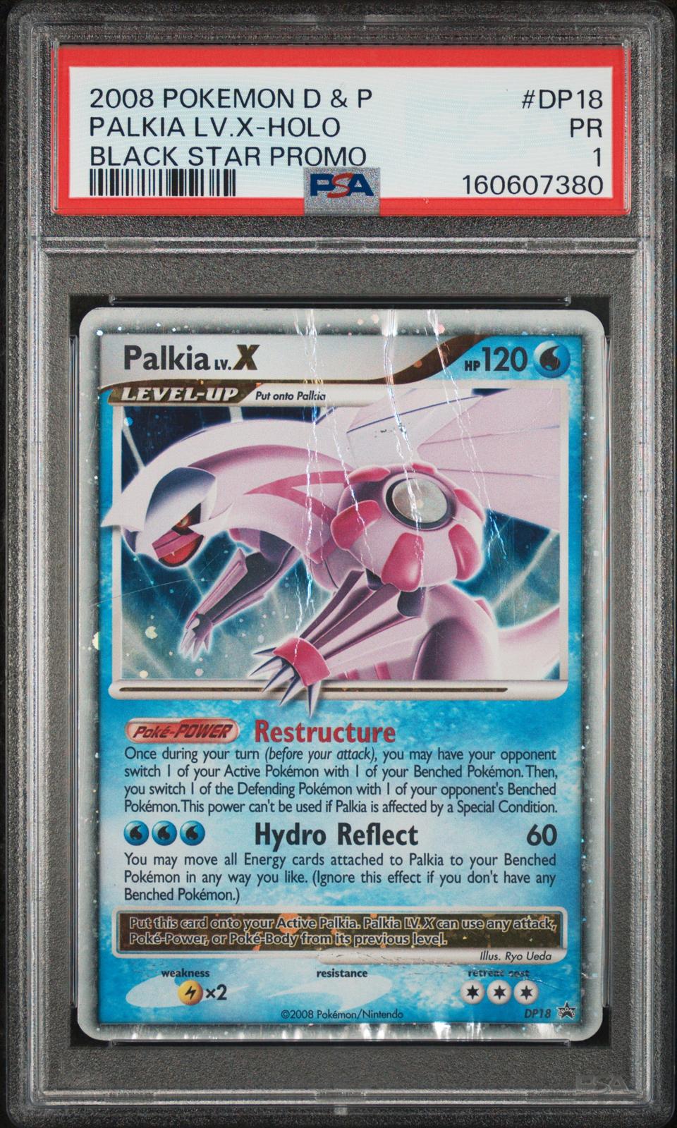 Palkia Lv.X Holo PSA 1 2008 Diamond & Pearl Black Star Promo #DP18 - LOW POP